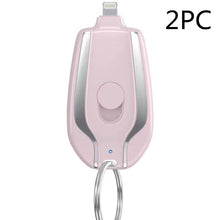 Keyring Charging Bank Wireless Portable 1500 Mah Emergency Power Supply Telescopic Small Mobile Power Supply