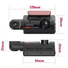 Full HD 1080P Dual Lens Car DVR Dash Cam Video Recorder G-Sensor Front/Inside Camera