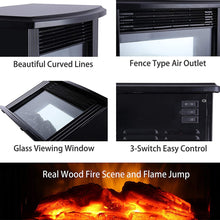 European Style Electric Fireplace Heater LED Flame Effect Stove  With Remote Control