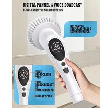 9 In 1 Electric Spin Scrubber, New Cordless Voice Prompt Cleaning Brush With 9 Replaceable BrushHeads Cordless Power Shower Scrubber, 3 Adjustable Speeds And Adjustable Extension Long Handle