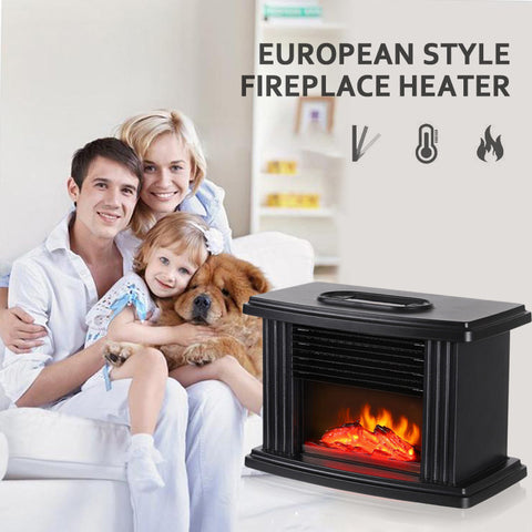 European Style Electric Fireplace Heater LED Flame Effect Stove  With Remote Control