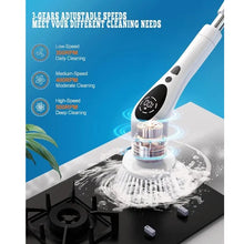 9 In 1 Electric Spin Scrubber, New Cordless Voice Prompt Cleaning Brush With 9 Replaceable BrushHeads Cordless Power Shower Scrubber, 3 Adjustable Speeds And Adjustable Extension Long Handle