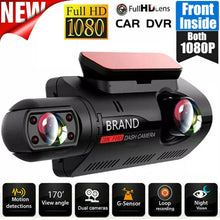 Full HD 1080P Dual Lens Car DVR Dash Cam Video Recorder G-Sensor Front/Inside Camera