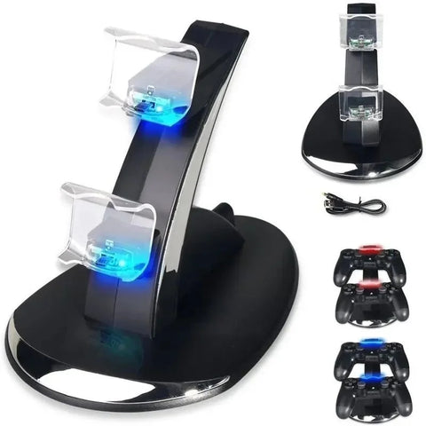 Genuine PS4 PlayStation4 Controller Dual USB Charger LED Dock Station Charging Stand